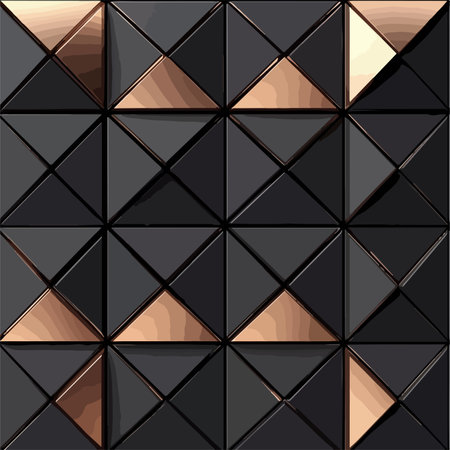 Three-Dimensional Geometric Pattern in Seamless Design for Modern Interiors and Textilesのイラスト素材