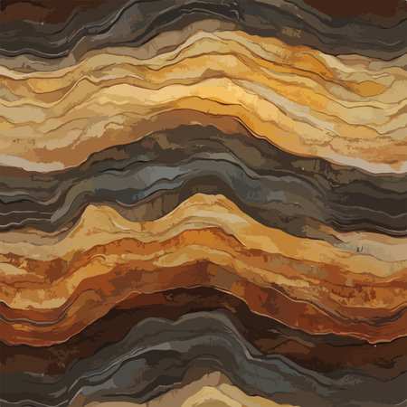 Seamlessly Layered Warm-Toned Stone Texture with Abstract Patternsのイラスト素材