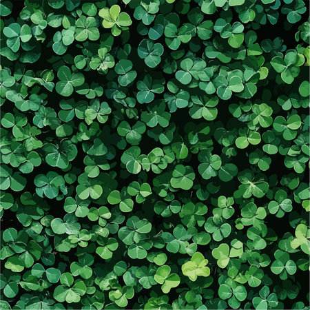 Seamless Green Clover Leaves Pattern for Luck and Prosperity