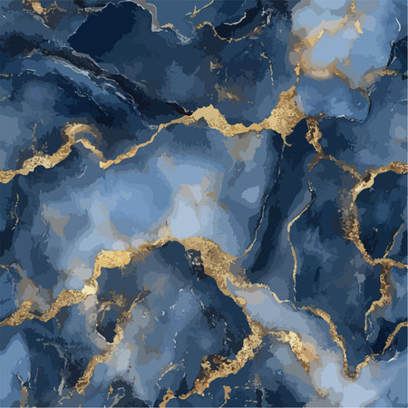 Elegant Seamless Texture of Luxurious Marble with Golden Veinsのイラスト素材