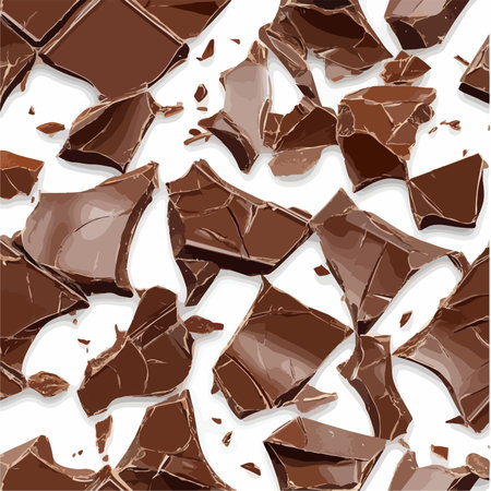 Seamless Chocolate Tiles Fragmentation in Hexagonal Mosaicのイラスト素材