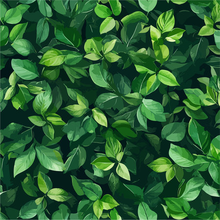 **** Vibrant Green Foliage Pattern for CBD and Wellness Designsのイラスト素材