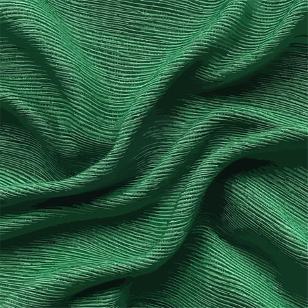 Seamless Emerald Green Fabric with Abstract Textureのイラスト素材