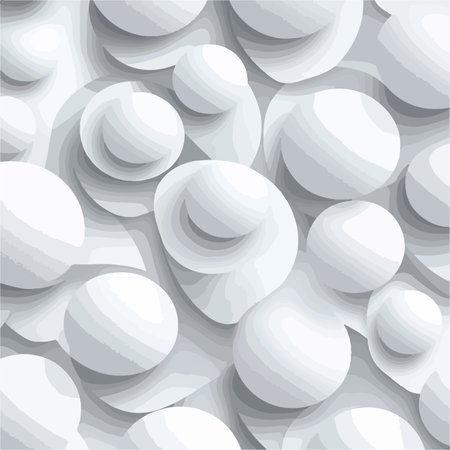 Seamless White Oval Spheres Texture Pattern for Design and Decorationのイラスト素材