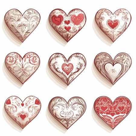 Set of 8 Elegant Seamless Patterns with Hand-Drawn Botanical Motifsのイラスト素材