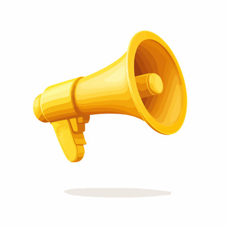 Engaging Speech Bubble with Megaphone Delivering Urgent Messageのイラスト素材