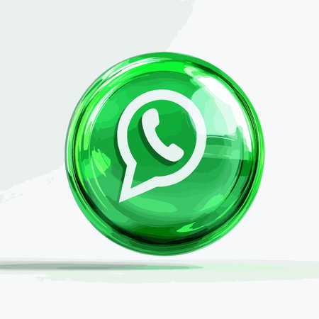 Chat Icon Featuring Green WhatsApp Logo Inside a Speech Bubble