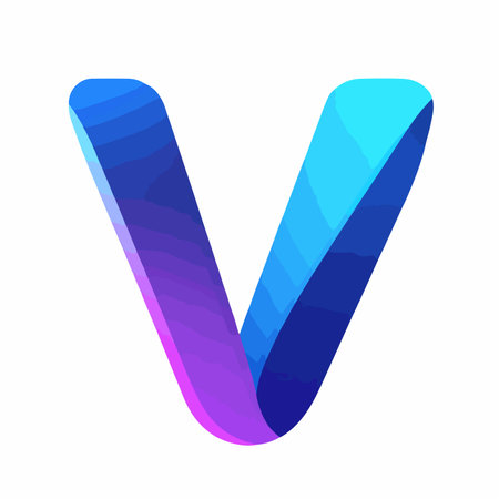 Vector-Isolated Vimeo Icon in Blue on White Backgroundのイラスト素材