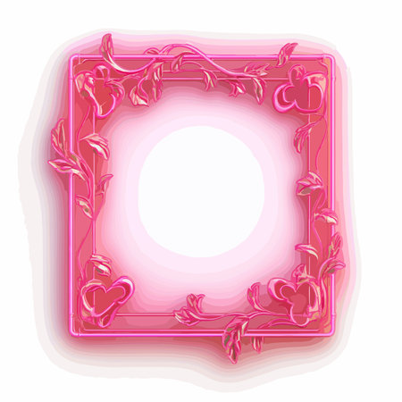 Electric Blue Glowing Neon Sign Frame with Isolated Vector Designのイラスト素材