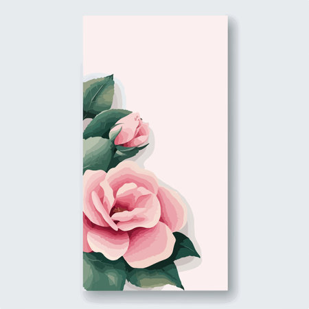 Stunning Wedding Invitation Card Templates Featuring Realistic Floral Designsのイラスト素材