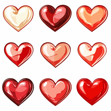 Isolated Heart Vector with Detailed Anatomy and Arteries on Transparent Backgroundのイラスト素材