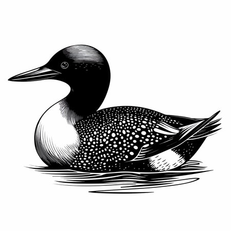 Intricate Black and White Illustration of a Loofah Plantのイラスト素材