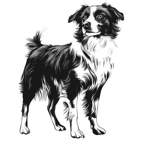 Intricate Black and White Line Art Illustration of a Staのイラスト素材