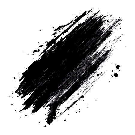 Dynamic Black Brush Stroke with Abstract Expressionism Styleのイラスト素材