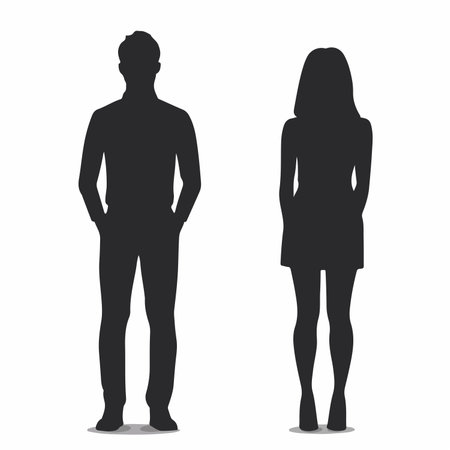 Clean and Simple Illustration Depicting Gender Differencesのイラスト素材