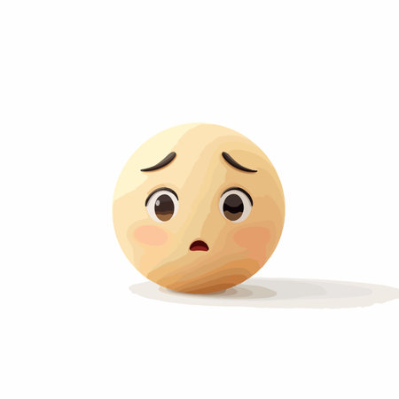 Perplexed Emoji with a Raised Eyebrow and Code Identifierのイラスト素材