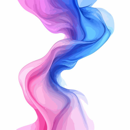 Vibrant Abstract Liquid Art with Colorful Swirls in Blue, Green, and Purpleのイラスト素材