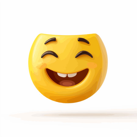 Playfully Winking Upside Down Emoji Face with an Amusing Expressionのイラスト素材