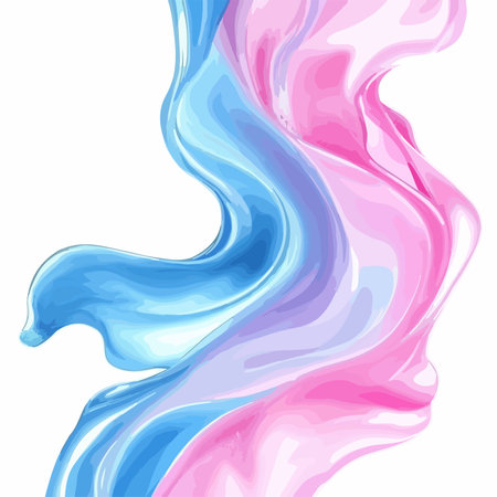 Vibrant Abstract Liquid Art with Colorful Swirls in Blue, Green, and Purpleのイラスト素材