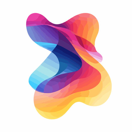 Vibrant Shapes Dance Across a Colorful Looping Background Vectorのイラスト素材
