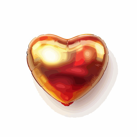 Realistic heart on a white background. Vector illustration for your designのイラスト素材