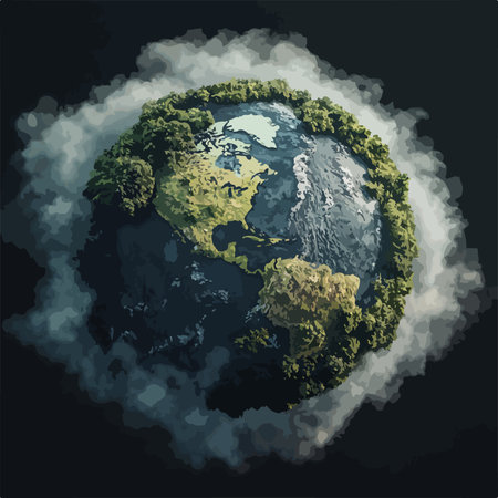 Global Awareness Globe Icon Embracing Worldwide Unity and Connectivityのイラスト素材