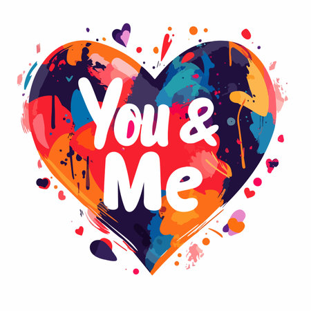 You are me. Valentines day greeting card. Vector illustration.のイラスト素材