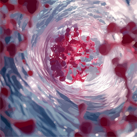 abstract background with splashes and drops of blood, vector illustrationのイラスト素材