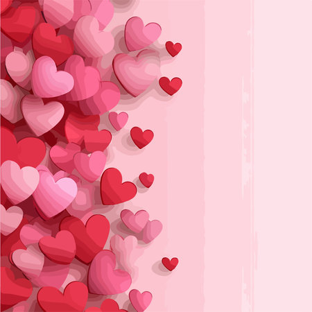 Valentine's day background with pink hearts. Vector illustration.のイラスト素材