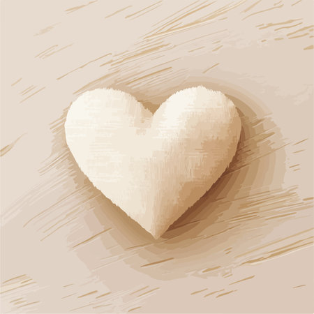 White heart on a wooden background. Vector illustration for your design.のイラスト素材
