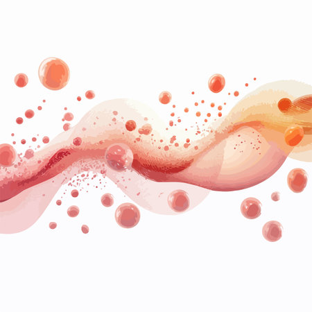 Abstract watercolor background with drops and splashes. Vector illustration.のイラスト素材
