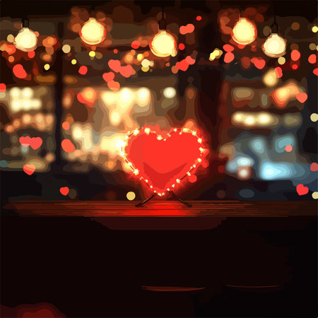 Bokeh background with heart. Vector illustration. Eps 10.のイラスト素材