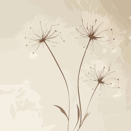 Vintage background with dandelions. Vector illustration for your designのイラスト素材
