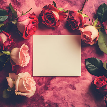 Vintage Blank Space Card Paper Card Center of Image with Decorative Flourishの素材