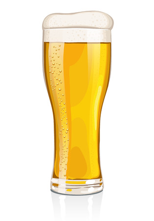A pint or glass of lager With refreshing lookのイラスト素材