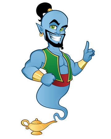 Illustration of a friendly genieのイラスト素材