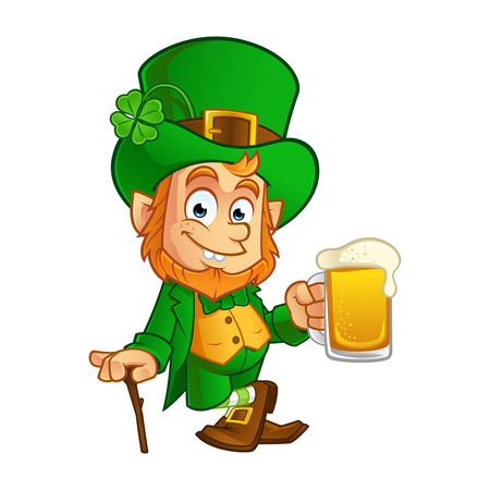 Leprechaun, vector illustration of St. Patrick's Dayのイラスト素材