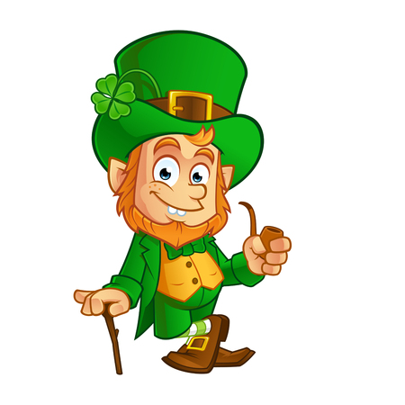 Leprechaun, vector illustration of St. Patrick's Dayのイラスト素材