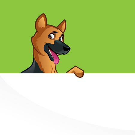 Friendly dog of the German Shepherd breed.のイラスト素材