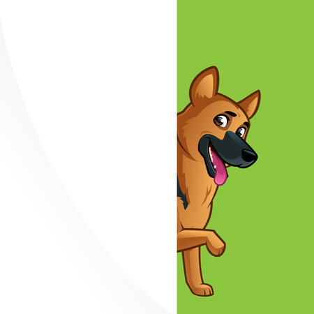 Friendly dog of the German Shepherd breed.のイラスト素材