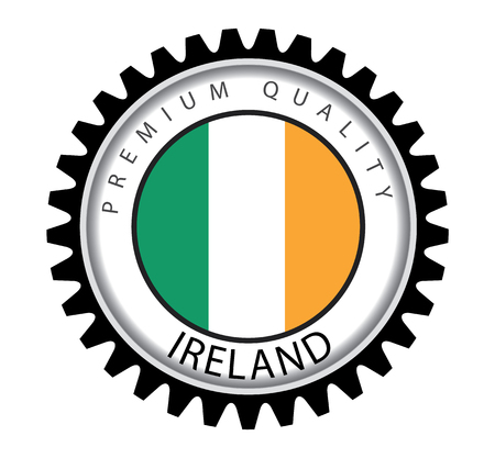 Made in Ireland Seal, Irish Flag (Vector Art)のイラスト素材