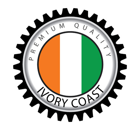 Ivory Coast Seal, Ivory Flag (Vector Art)のイラスト素材