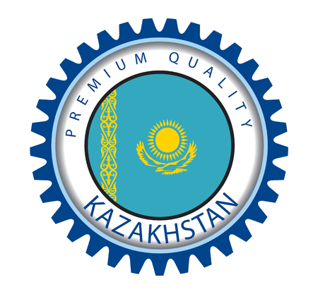Kazakhstan Seal, Kazakh Flag (Vector Art)のイラスト素材