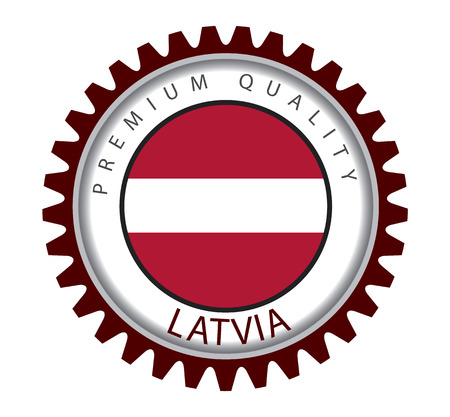 Latvia Seal, Latvian Flag (Vector Art)のイラスト素材