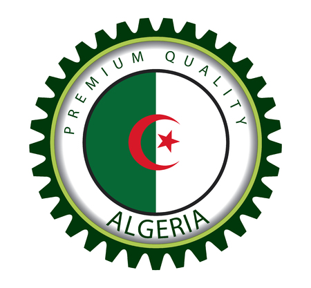 Algeria Seal, Algerian Flag (Vector Art)のイラスト素材