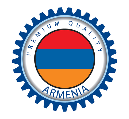 Armenia Seal, Armenian Flag (Vector Art)のイラスト素材