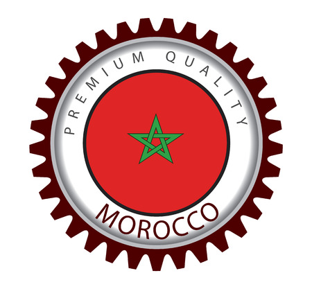Morocco Seal, Moroccan Flag (Vector Art)のイラスト素材