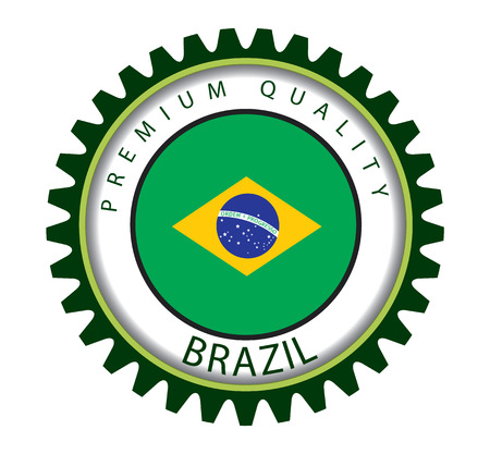 Brazil Seal, Brazilian Flag (Vector Art)のイラスト素材