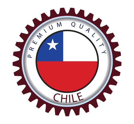Chile Seal, Chilean Flag (Vector Art)のイラスト素材