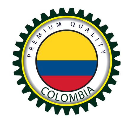 Colombia Seal, Colombian Flag (Vector Art)のイラスト素材